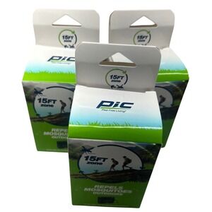 Lot of 3 PIC Mosquito Repellent 60 Hour Refill 15ft Zone Essential Oil Formula